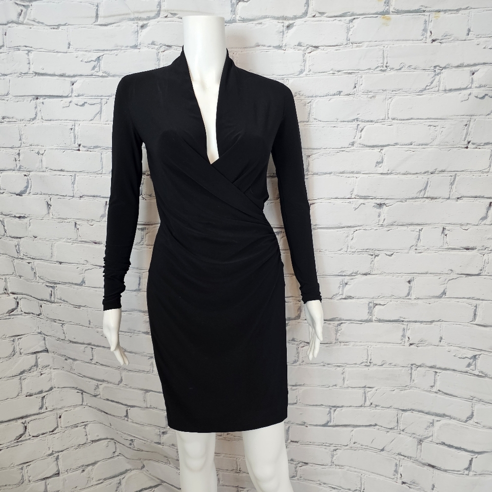 Norma Kamali Black Jersey Wrap Dress